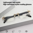 thumbnail image 4 of Frameless Glasses with Blue Light Blocking - HD Clear Lenses & Sparkling Diamond-Cut Edges,Fashion Metal Temples, 4 of 7