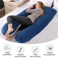 thumbnail image 5 of U Shaped Full Body Pillow for Adults, Memory Foam Pregnancy Pillow with Cooling Cover Maternity Support for Side Sleepers, 5 of 8