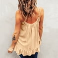 thumbnail image 3 of Aayomet Womens Tops Dressy Casual Tank Tops for Women Casual Summer Keyhole Neck Sleeveless Shirts Loose Blouses,Beige XL, 3 of 5