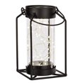 thumbnail image 1 of Paradise Lighting 8015883 LED Glass & Metal Lantern, Black, 1 of 1