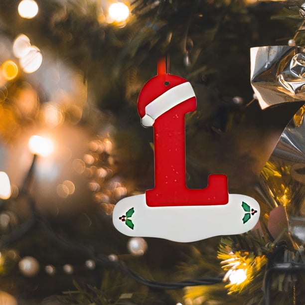 26 English Letter Christmas Hat Pendant
