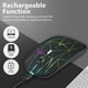 thumbnail image 3 of Laptop 2.4Ghz Gaming Mouse inalámbrico Oficina en casa Portátil Luz colorida 1200 DPI Ratones recargables ajustables con receptor USB Negro Inevent EL005441-01B, 3 of 7