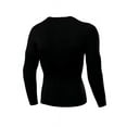 thumbnail image 2 of Men's Compression Baselayer Long Sleeve Shirt Cool Dry Athletic Sports Tops, 2 of 2