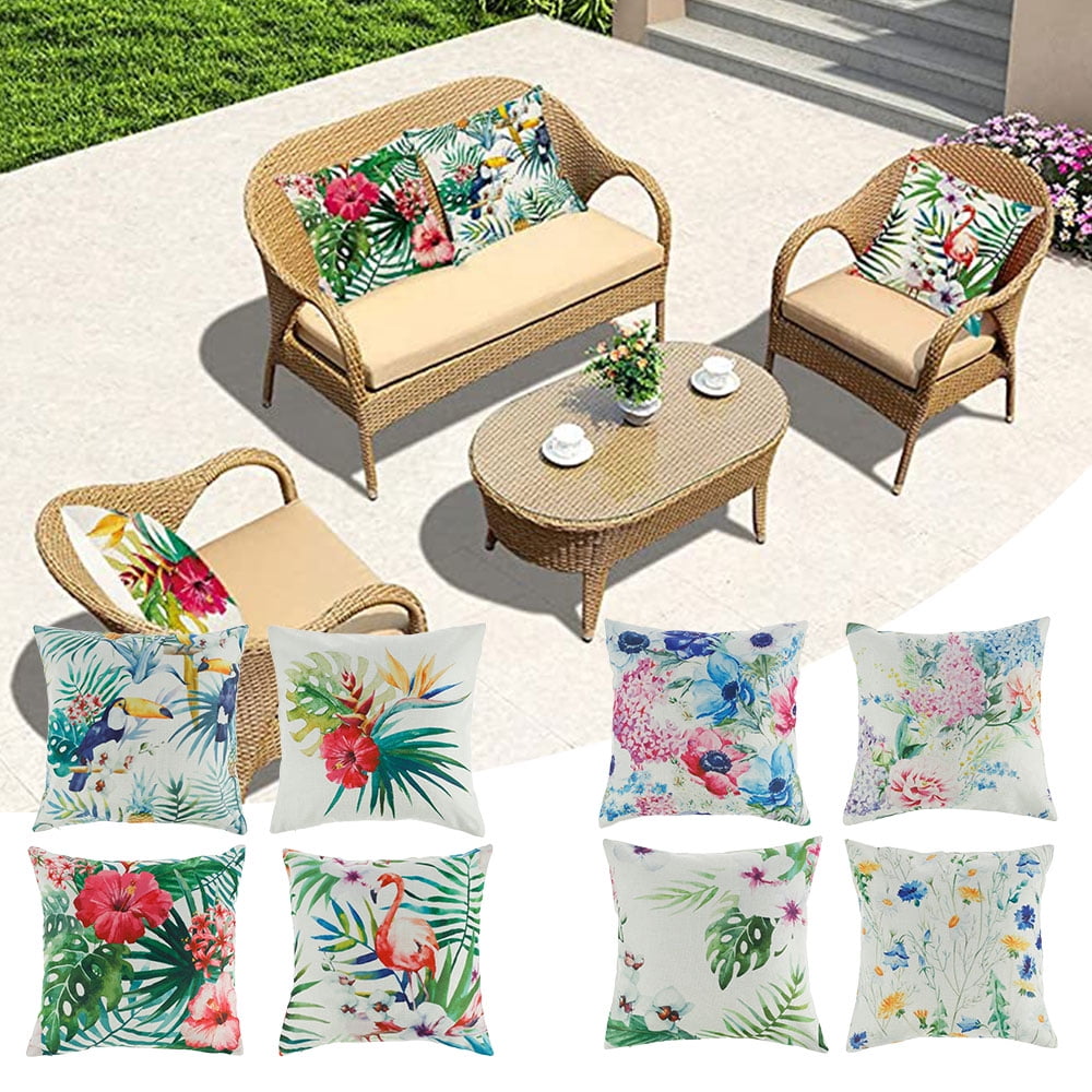 Sutowe Throw Pillow Covers Outdoor Waterproof Tropical Plants