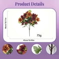 thumbnail image 3 of Artificial Flowers Fake Plants for Outdoors Decoration, 1 Bundle Morning Glory with Eucalyptus, Realistic UV Resistant Faux Flowers for Outside Planter, Porch, Yard, Patio, Garden, Home, Orange, 3 of 4