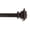 Oil Rubbed Bronze, variant on 1" Single Curtain Rod Set with Square finials