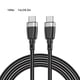 thumbnail image 1 of Sidaley Cable de carga rápida de protección de cobertura de 1/2 m 60/100 W (máx.) Cable de tipo C Cable de datos trenzado de nailon para Teléfono y Comunicación negro 1M 100W, 1 of 1