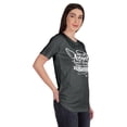 thumbnail image 2 of Inkmeso WoMen's Not All Angel Have Wings Some Have Stethoscopes Nurse T-shirt, 2 of 8