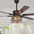 thumbnail image 3 of Bella Depot 65" Industrial Cage Ceiling Fan 6-Speed Reversible with Light and Remote Control, 3 of 19