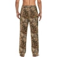 thumbnail image 4 of FREEAMG Woodland Camouflage Pajama Pants for Men, Men's Separate Bottoms, Pure Cotton Comfortable Lounge Pants for Men（193）, 4 of 7