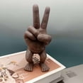 thumbnail image 2 of Jierger Creative Abstract Hand Figurine with Base, Modern Resin Sculpture for Office Desk, Bookshelf, Living Room and Bedroom, Stylish Gift for Holiday and Anniversary, 2 of 9