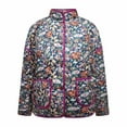 thumbnail image 5 of STETMN Warm Quilted Jackets for Women Floral Print Puffer Jacket Long Sleeve Short Outwear Coats, 5 of 6