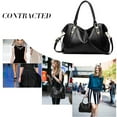 thumbnail image 6 of BingTong Genuine Leather Purses and Handbags for Women Tote Shoulder Bag Satchel Purse Top Handle Bags Crossbody Purse Large Tote Crossbody Bag 1pcs Black, 6 of 9