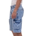 thumbnail image 2 of Bermuda de mezclilla MCHK 8052. Corte cargo. Color azul. Para hombre, 2 of 5