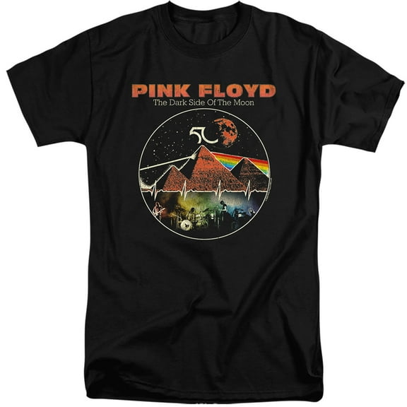 Pink Floyd Vintage Pyramids Unisex Adult Tall T Shirt,Black, X-Large