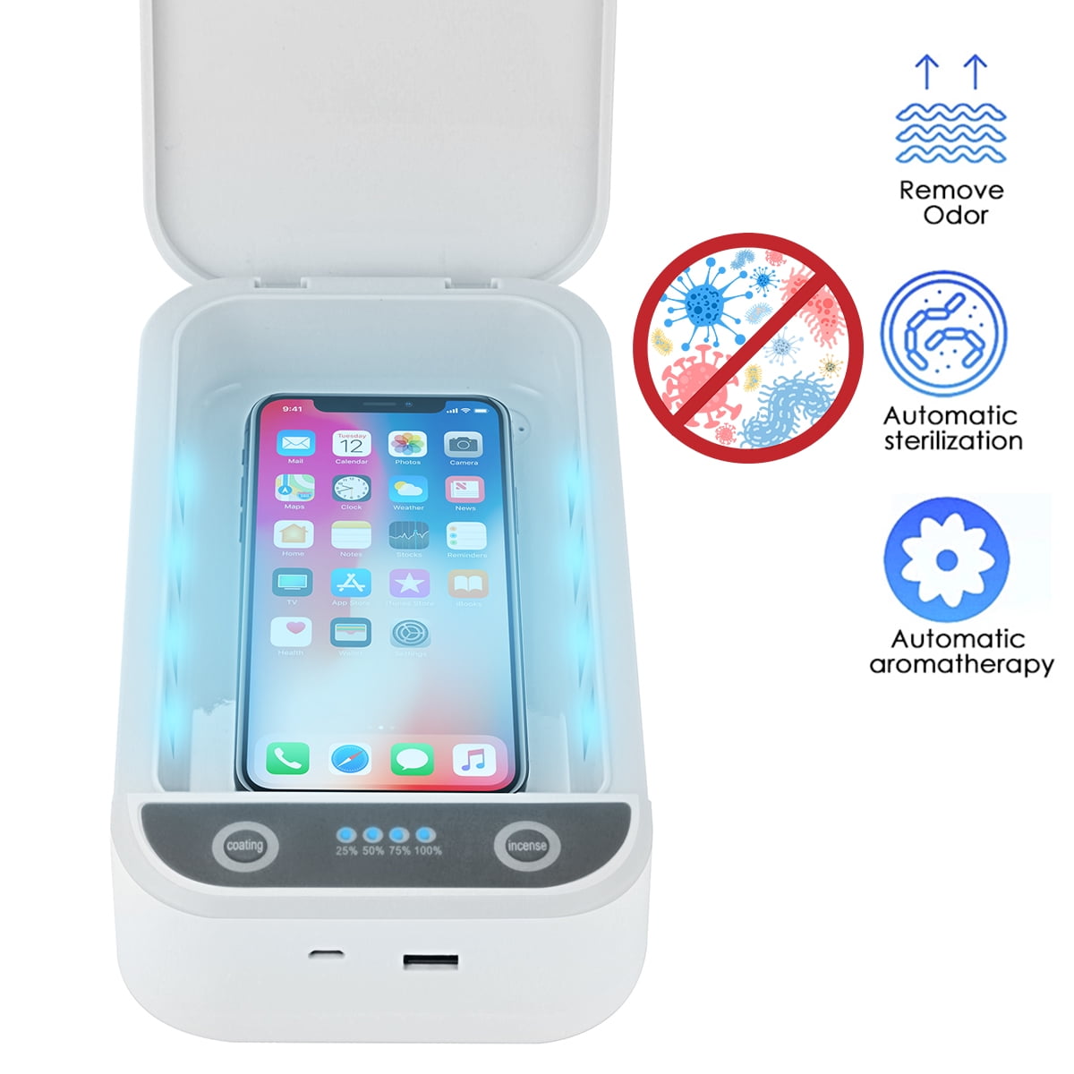 UV Light Smartphone Sanitizer Travel UV Light Sanitizer Box with for
