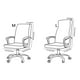 thumbnail image 4 of Funda para silla de oficina con cremallera, funda para silla giratoria para computadora, funda protectora elástica para silla de hotel con reposabrazos unidos, 4 of 6