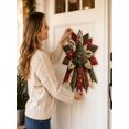thumbnail image 4 of Festive Quilted Christmas Door Hanging DIY Sewing Kit, Christmas Quilted Bow DIY Kit with Fabric, Batting, Thread, Templates & Instructions, Patchwork Hanging Decor Kit for Door Wall Display, 4 of 4