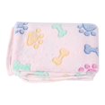 thumbnail image 1 of Warm Paw Bone Pattern Pet Dog Cat Mat Blanket Autumn Winter Bed Cushion (Light Pink 76x52cm), 1 of 11