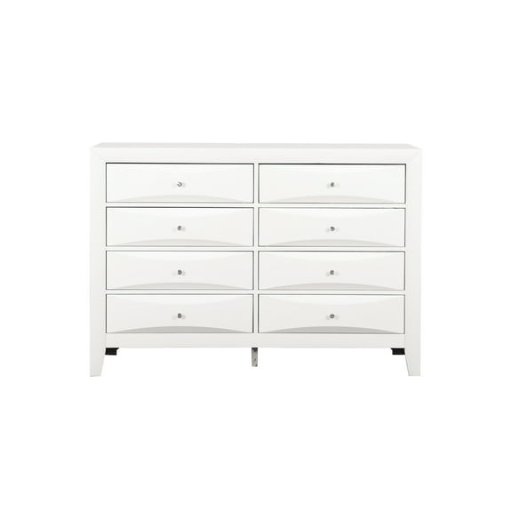 Passion Furniture PF-G1570-D Marilla 8-Drawer White Dresser - 41 x 59 x 17 in.