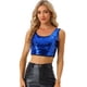 thumbnail image 1 of Camiseta sin mangas Allegra K con lentejuelas Azul Real XS, 1 of 5