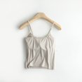 thumbnail image 4 of MESSUEN Camisole Tops for Women Tank Top with Built in Bra Square Neckline Camisole with Bra Pads Bra One Vest Camisole Womens Summer Tops Dressy Casual Womens Shirts Casual Beige L, 4 of 8