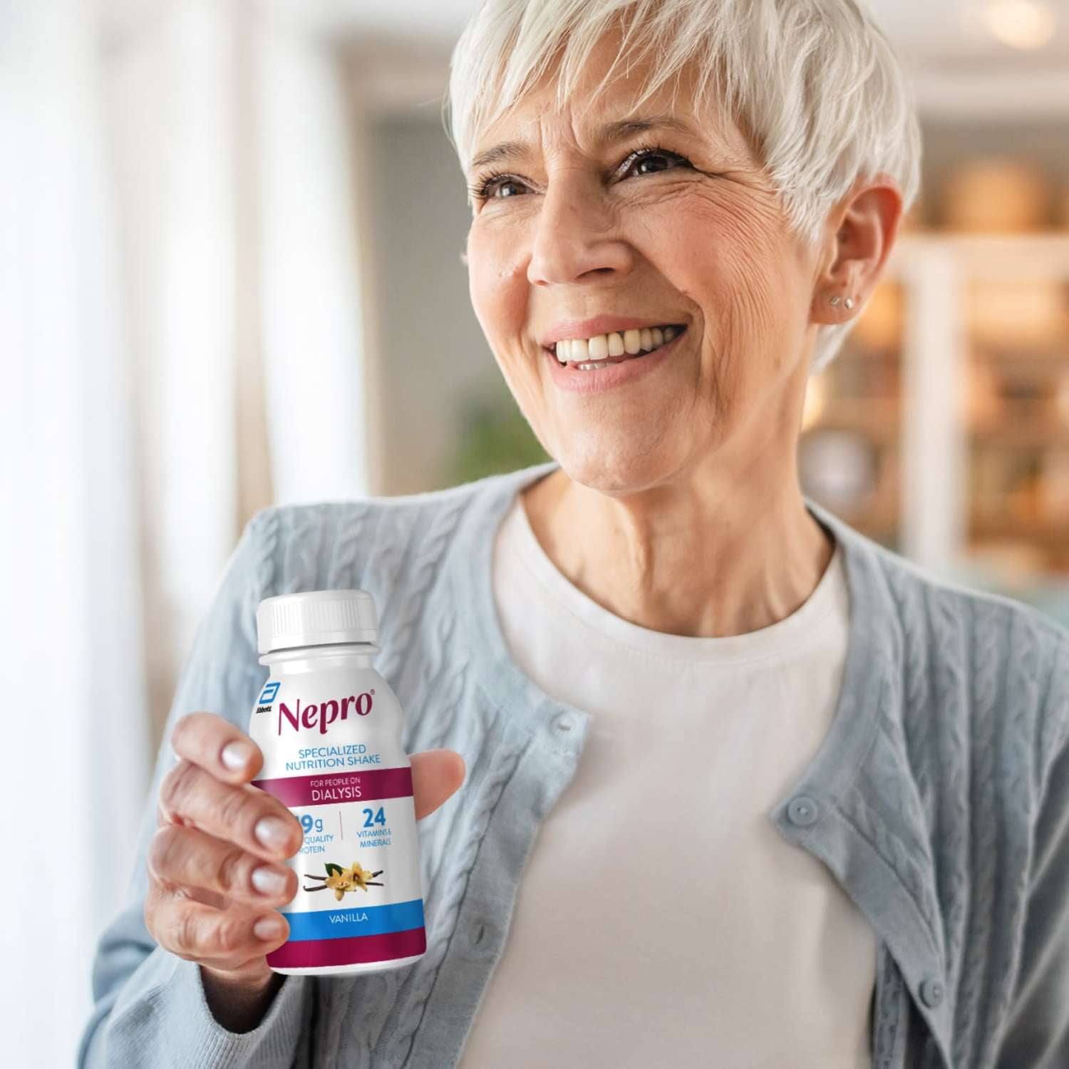 Nepro Nutrition Shake for People on Dialysis, Vanilla, 8 fl oz, Pack of 4