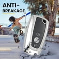 thumbnail image 6 of Key Fob Cover Compatible with Ford Fusion Bronco F-150 F-250 F-350 F-450 F-550 Ranger Figo Keychain Case Holder Protector,Silver-Purple, 6 of 8
