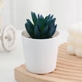 thumbnail image 4 of Eolstice Artificial Potted Plants, Fake Plastic Flowers with White Pots, Small Arrangement, Home Table Kitchen Bar Decor, Office Indoor Decoration, 4 of 6