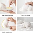 thumbnail image 2 of HSHDLDF Womens Soft Plush Fuzzy Slippers Open Toe Warm Comfy Indoor Outdoor Shoes, 2 of 7