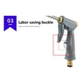 thumbnail image 6 of ZZkhGo High Pressure Adjustable Garden Hose Nozzle Metal Spray Gun Alloy and Copper Pistol Grip with Lock for Car Washing and Watering (1 Piece), 6 of 7