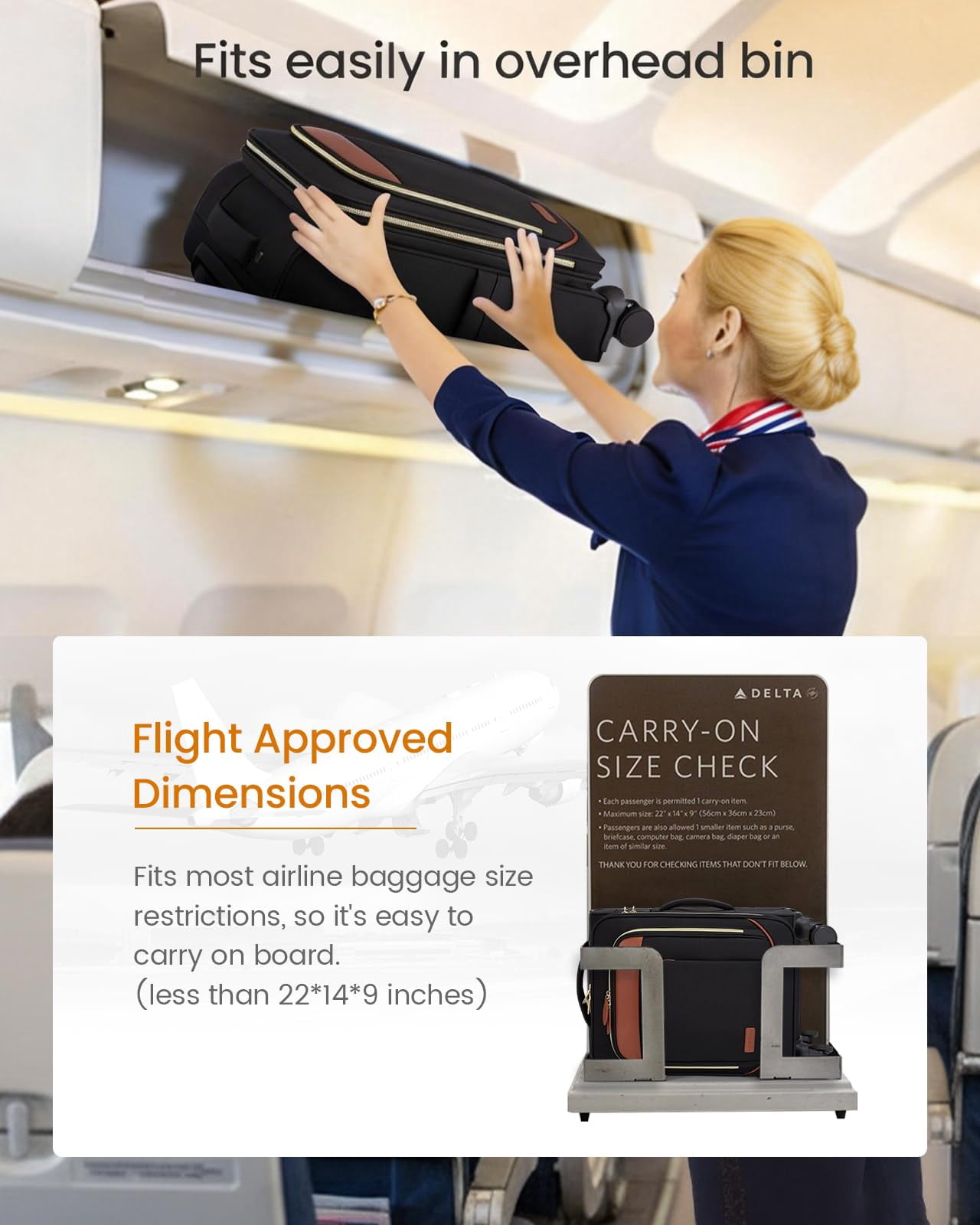 LOVEVOOK 4 Pcs Carry On Luggage 22x14x9 Airline Approved 20 Inch Underseat Carry on Suitcase for Women Men Softside Travel Luggage with Spinner Wheels and TSA Lock