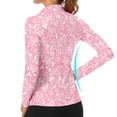 thumbnail image 2 of Women’s Long Sleeve Quarter Zip Collared Golf Polo Shirt Moisture Wicking Shirt for Casual Work, 2 of 7