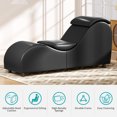 thumbnail image 3 of BALUS Yoga Chaise Lounge Chair, Morden Ergonomic Design Yoga Sofa, Curved Lounge Chaise Indoor for Stretching&Relaxation, Black, 3 of 6