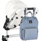 thumbnail image 3 of Mochila Maternal Multifuncional en Azul con Gran Capacidad y Resistencia, Ideal para Salidas con Bebé, 3 of 6