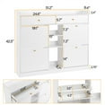 thumbnail image 5 of 50.4" Wide Entryway Shoe Cabinet w/ 6 Drawers & Baffle Top - White Particleboard Storage for Boots, Sneakers, Heels, 5 of 9