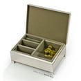 thumbnail image 2 of Contemporary 18 Note White Spray Glass with Silver Finish Base Musical Jewelry Box - Part of Your World, 2 of 2