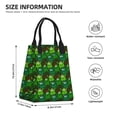 thumbnail image 4 of XMXT Reusable Lunch Bag Women, Green Smiling Man Print Insulated Lunch Tote for Office Travel, 4 of 8