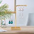 thumbnail image 1 of KLKCMS Hanging Jewelry Shelf Exquisite Gifts Earrings Holder Organizer Display Rack for StyleA-T Shape, 1 of 8