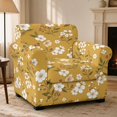 thumbnail image 2 of FKELYI Cherry Flower Print Stretch Armchair Slipcover 2 Pcs Set Couch Sofa Cover with Separate Cushion Cover Non-Slip Furniture Protector Washable Living Room Decor, 2 of 7