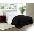 thumbnail image 1 of Super King Plus Comforter Reversible Black Luxurious Collection Microfiber Fill Duvet Insert Box Stiched Quilted Fluffy Soft All Season Comforter with Pillowcases & Premium Piping, 1 of 7
