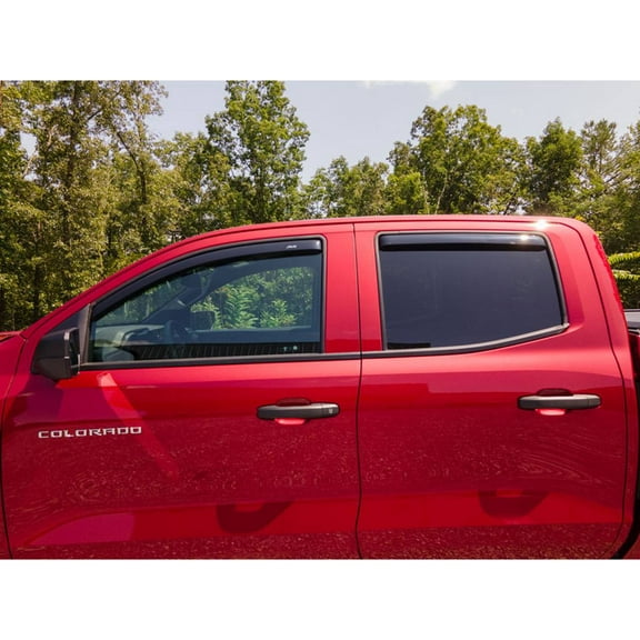 Auto Ventshade (AVS) by RealTruck In-Channel Ventvisor / Window Deflectors | Compatible with 2023-2024 Chevrolet Colorado, 2024 GMC Canyon, 4 pcs. | Smoke-194218