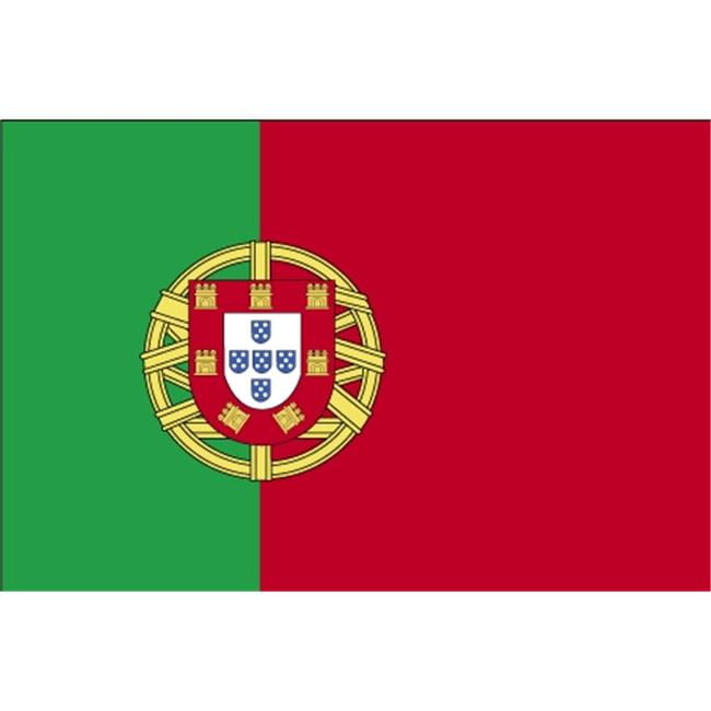 Annin Flagmakers 190304 4 ft. X 6 ft. Colonial Nyl-Glo Portugal Flag with Fringe by Annin Flagmakers