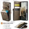 thumbnail image 2 of Decase Premium Shock-Absorbent PU Leather + TPU Flip Detachable Wallet Case with Kickstand for Samsung Galaxy Z Fold 5,Anti-Scratch PU Leather Phone Cover with Credit Card Slots,Brown, 2 of 6