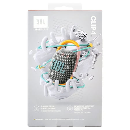 JBL - CLIP4 Portable Bluetooth Speaker - Gray