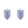 thumbnail image 3 of Greeniant Bufanda de baba a cuadros, portátil, de algodón, Triangular, encantadora, ajustable, colorida, decorativa, para mascotas, para cuello de Azul 2piezas Greeniant CBP281076, 3 of 6
