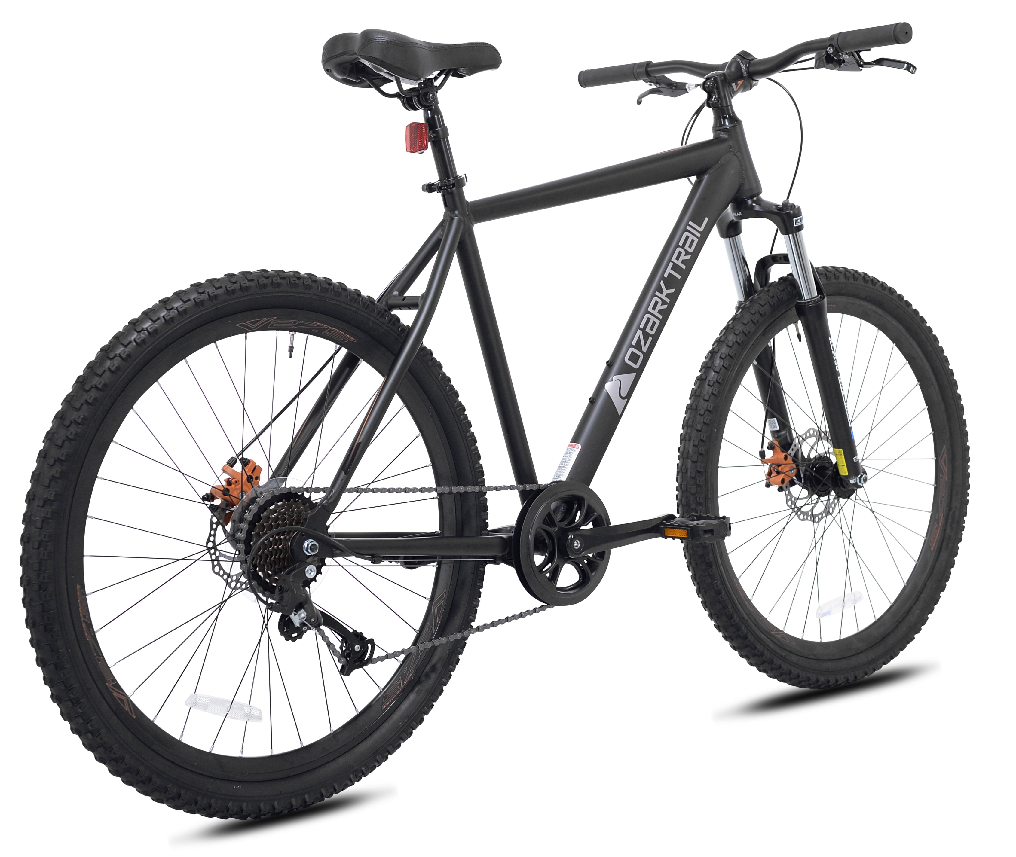 Ozark Trail Vibe Mountain Bicycle, 27.5" Wheels, Medium Frame, Fits Riders 5'3" - 5'8", Black, Adult