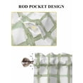 thumbnail image 6 of Sage Green Buffalo Plaid Living Room Curtains 2 Panel, Farmhouse Check Stripes Geometric Cafe Window Treatment, Farmhouse Bedroom Bathroom Kitchen Curtains Drapes 104"x54", 6 of 6