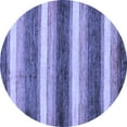 thumbnail image 1 of Ahgly Company Machine Washable Indoor Round Abstract Blue Modern Area Rugs, 3' Round, 1 of 4