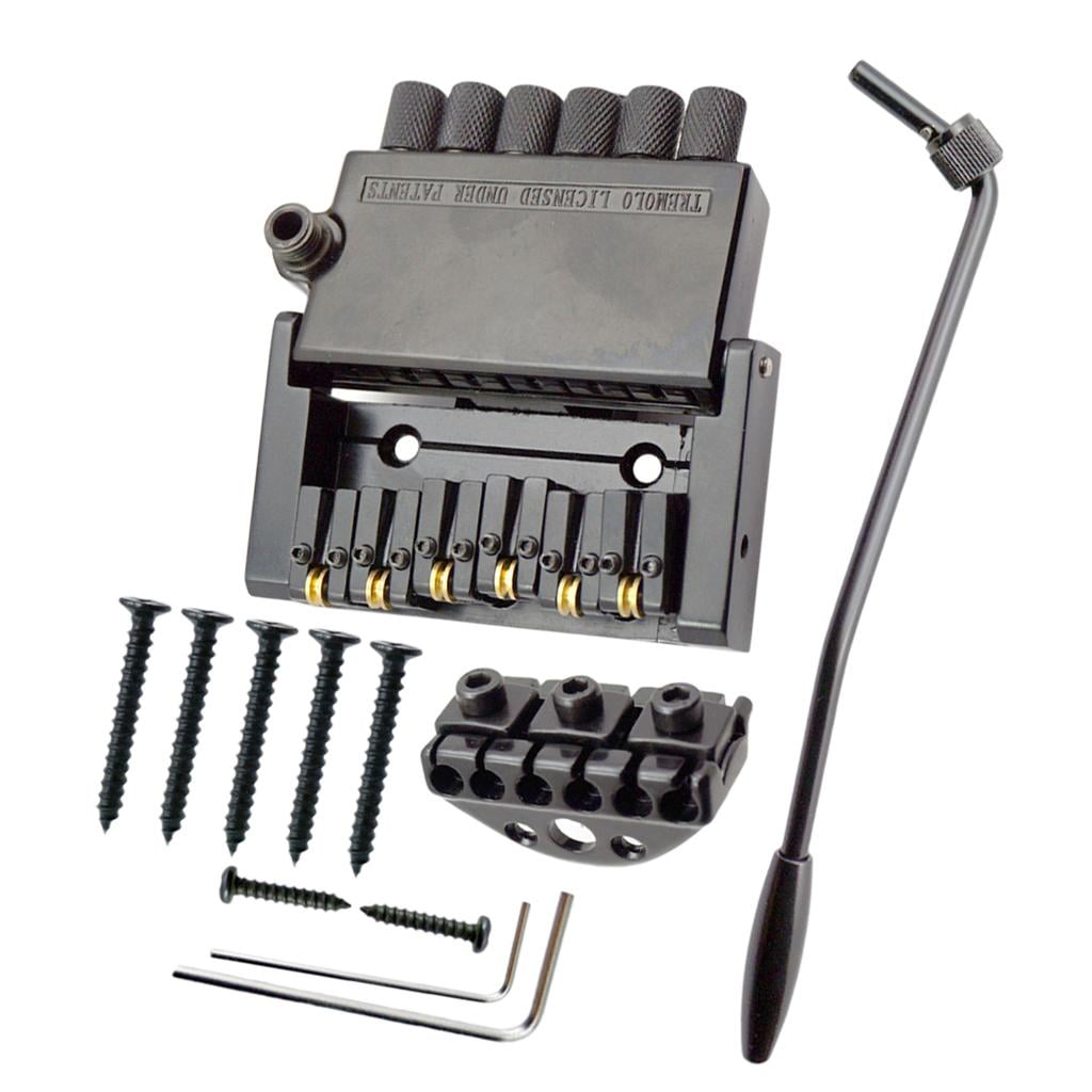 LeeQinersw 1 Set Black Guitar Saddle Bridge Roll Ball for Headless Electric Guitar Part